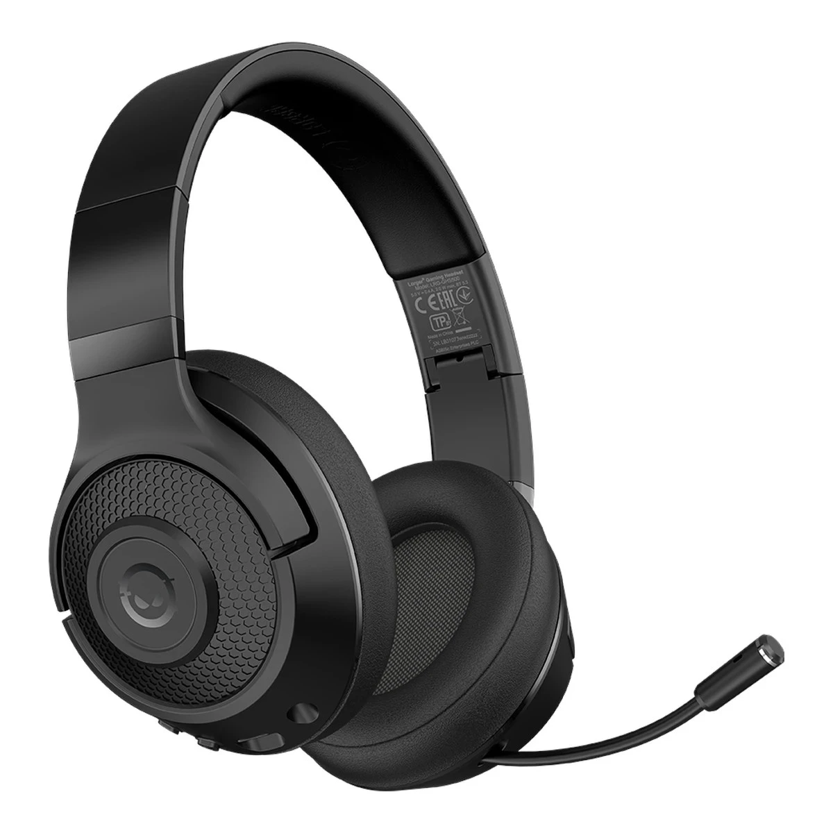 LORGAR Noah 500, Wireless Gaming headset with microphone, JL7006, BT 5.3, battery life up to 58 h (1000mAh), USB (C) charging cable (0.8m), 3.5 mm AUX cable (1.5m), size: 195*185*80mm, 0.24kg, black