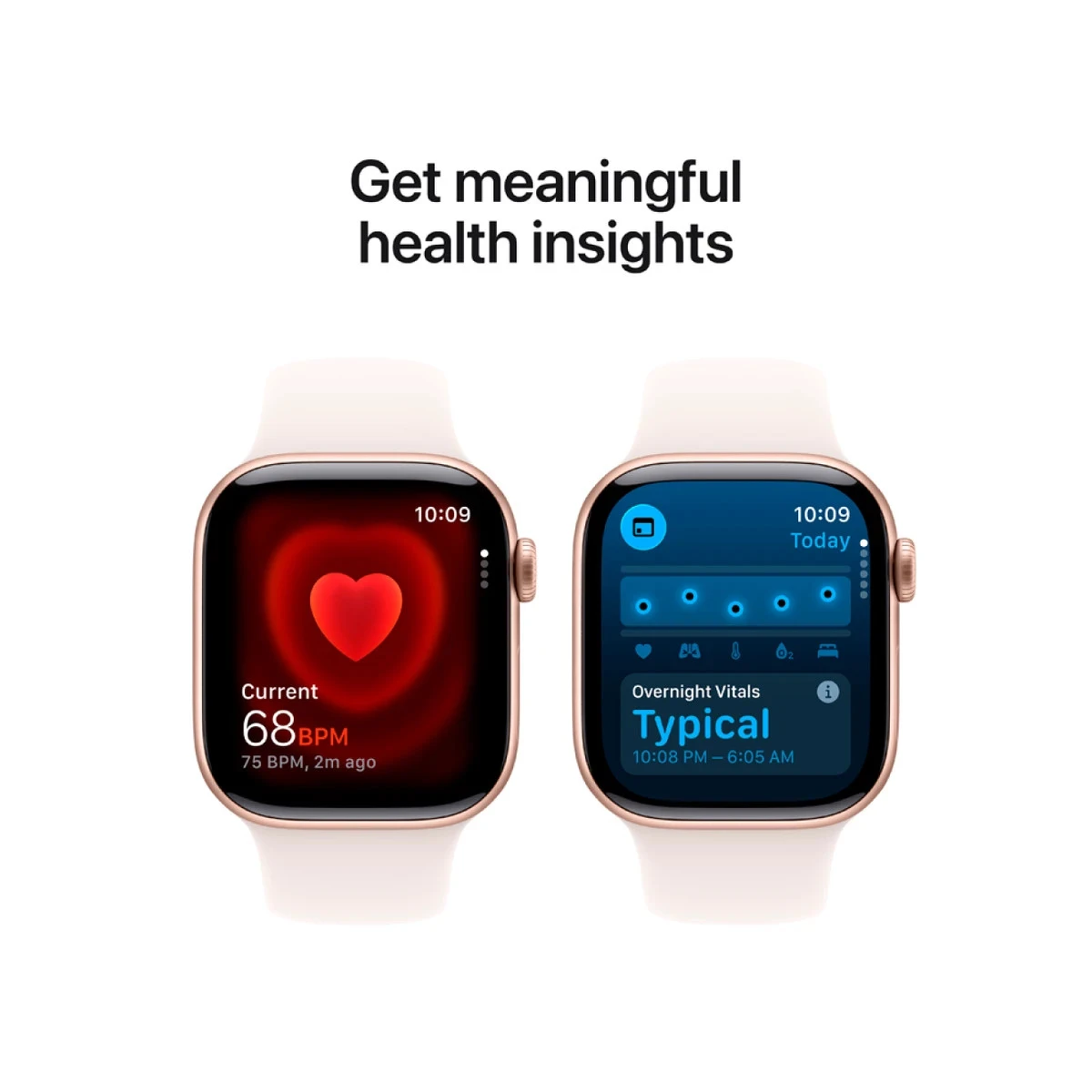 Apple Watch Series 11 GPS 42mm Rose Gold Aluminium Case with Light Blush Sport Band - S/M,Model A3331