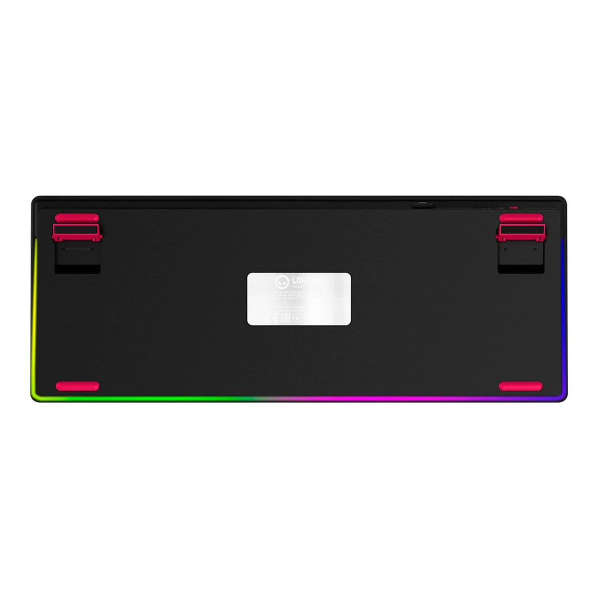 LORGAR KBP70TKLW, Wireless TKL Mechanical Gaming Keyboard Pro, Black/red, EN layout