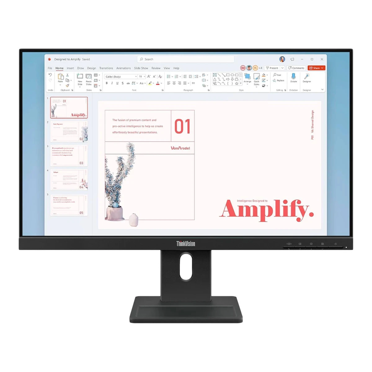 ThinkVision E24-40, 23.8" IPS, 1920x1080 FHD, 1300:1, 250 nits, 100Hz, 178 / 178, 16:9, 4/6ms, HDMI, DP, VGA, 2x 2w, Tilt, Swivel, Pivot, Height Adjust Stand, VESA, Raven Black, 3Yr