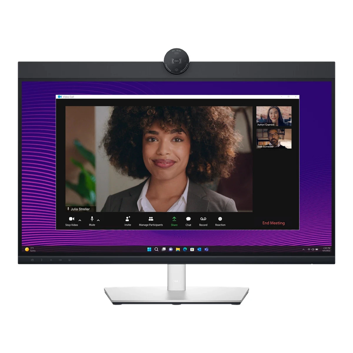 Monitor DELL P2724DEB Video Conferencing 27", 2560x1440, QHD, IPS Antiglare, 16:9, 1000:1, 350 cd/m2, 8ms/5ms, 178/178, 2xDP, HDMI, 2xUSB-C (DP/PD), USB-B, 3xUSB-A, RJ-45, Audio line out, 2x5W Speaker, Cam, Mic, Tilt, Swivel, Pivot, Height Adjust, 3Y