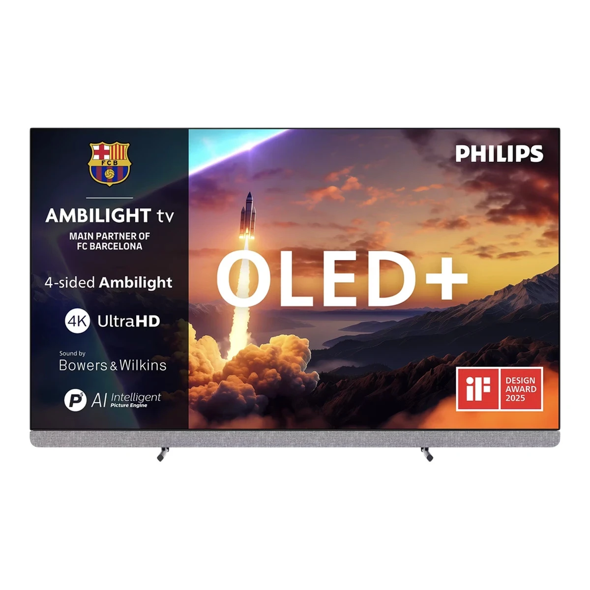 Philips 55OLED910/12 4K OLED+ PLUS, Google TV, 4-SIDE AMBILIGHT, 144 Hz, Procesor P5 AI Perfect, 139 cm (55''), Bowers & Wilkins zvuk, Dolby Vision and Dolby Atmos
