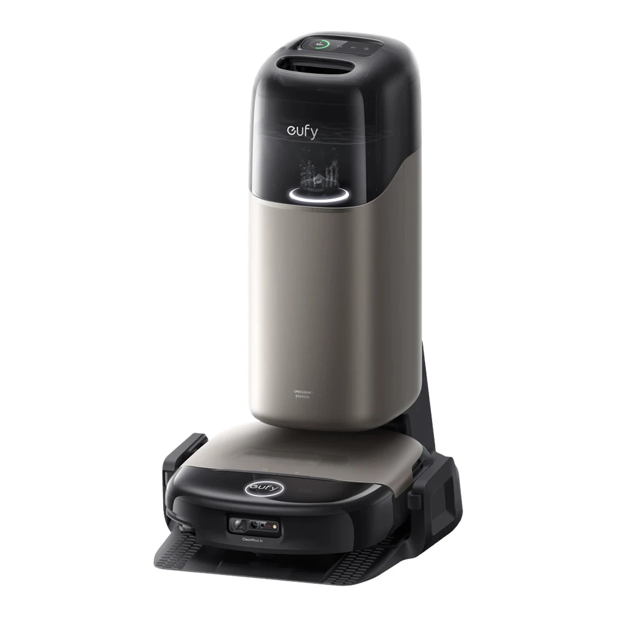 Anker, eufy Robot Vacuum Omni S2, 30.000Pa Suction Power, HydroJet 2.0 Self-Cleaning Roller Mop, Electrolyzed Water for 99.99% Sterilization, Automatic Mop Lifting, 0% Hair Tangling with DuoSpiral Brushes, Built-In Fragrance Dispenser.