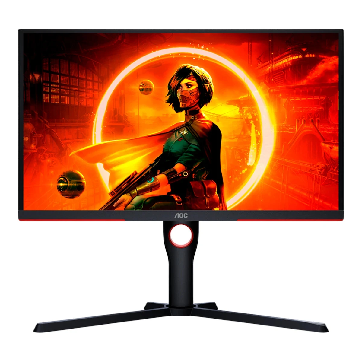 AOC Gaming Monitor 25G3ZM/BK 24.5” 240Hz VA, 1920x1080, 0.5ms, 3000:1, 178/178, Adaptive Sync, HDMI, DP, 3-sided frameless, Full Ergo, G-Menu, Black-Red, 3y