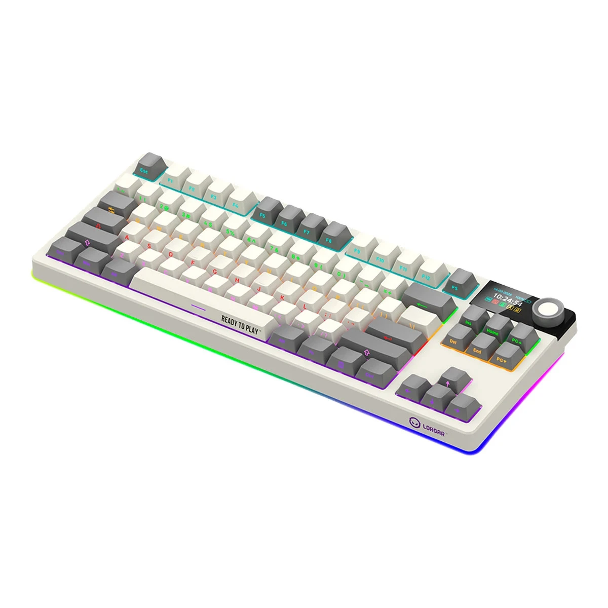 LORGAR KBP70TKLW, Wireless TKL Mechanical Gaming Keyboard Pro, Beige, EN layout