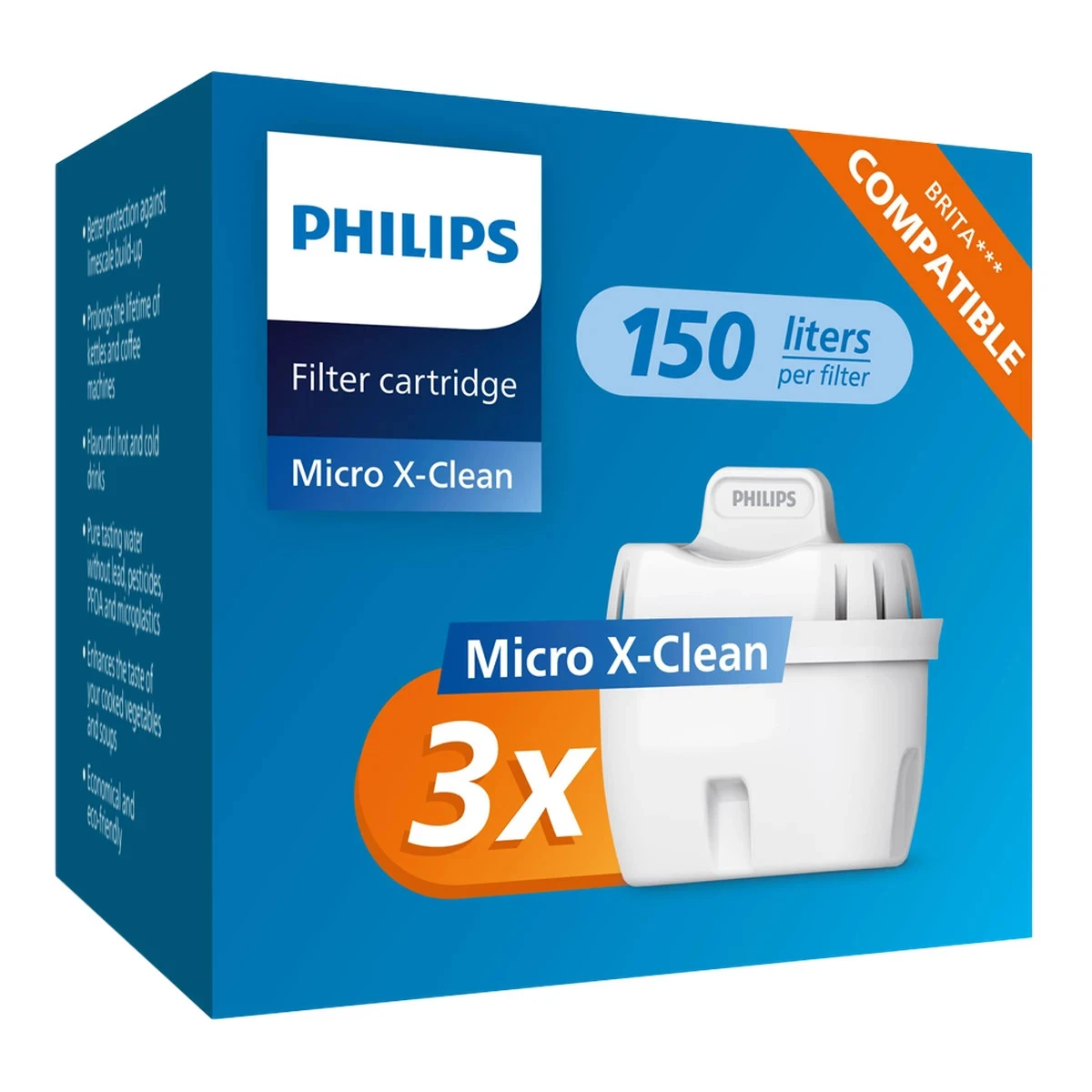 Filter za bokal , kompatibilan sa Brita bokalima PHILIPS AWP211/31 (3 filtera u pakovanju)