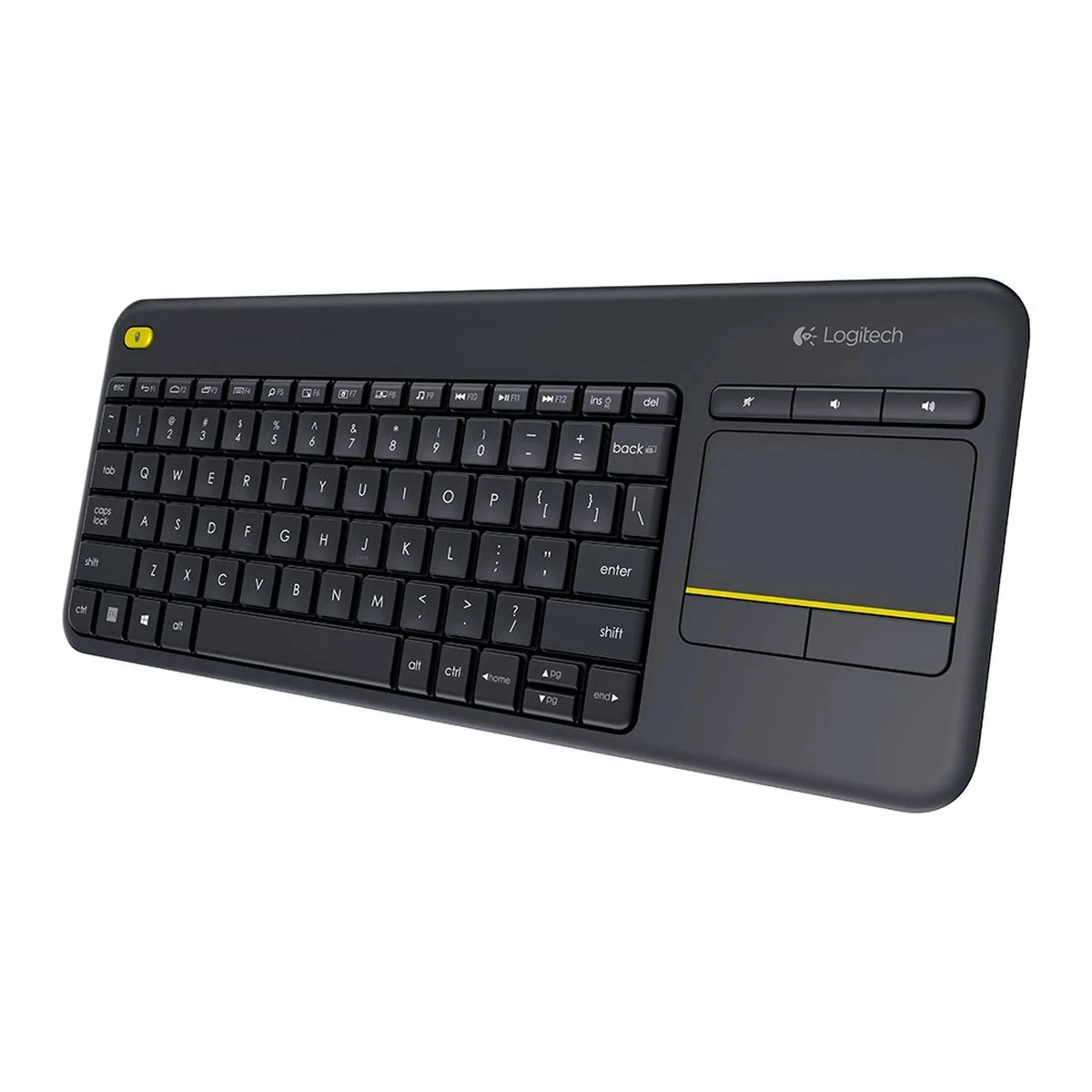 LOGITECH K400 Plus Wireless Touch Keyboard - BLACK - US INT'L