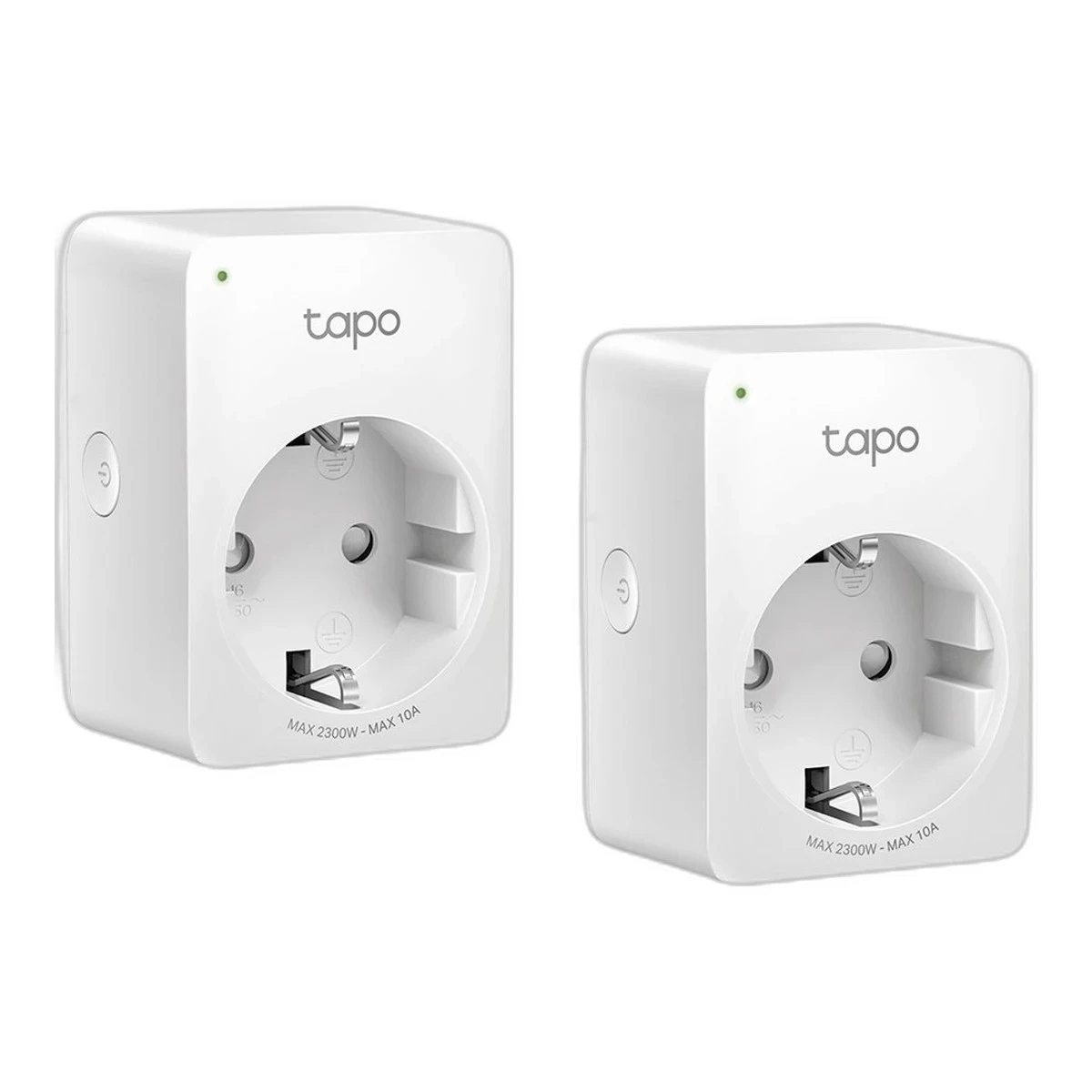 TP-Link Tapo P100(2-pack) Mini Smart Wi-Fi Socket, 220-240 V, 50/60 Hz, Max Load 10 A, 1200W, , 2.4 GHz Wi-Fi, Bluetooth 4.2 (onboarding only), 802.11 b/g/n, Amazon Certified for Humans (FFS), Voice Control (works with Amazon Alexa and Google As.)