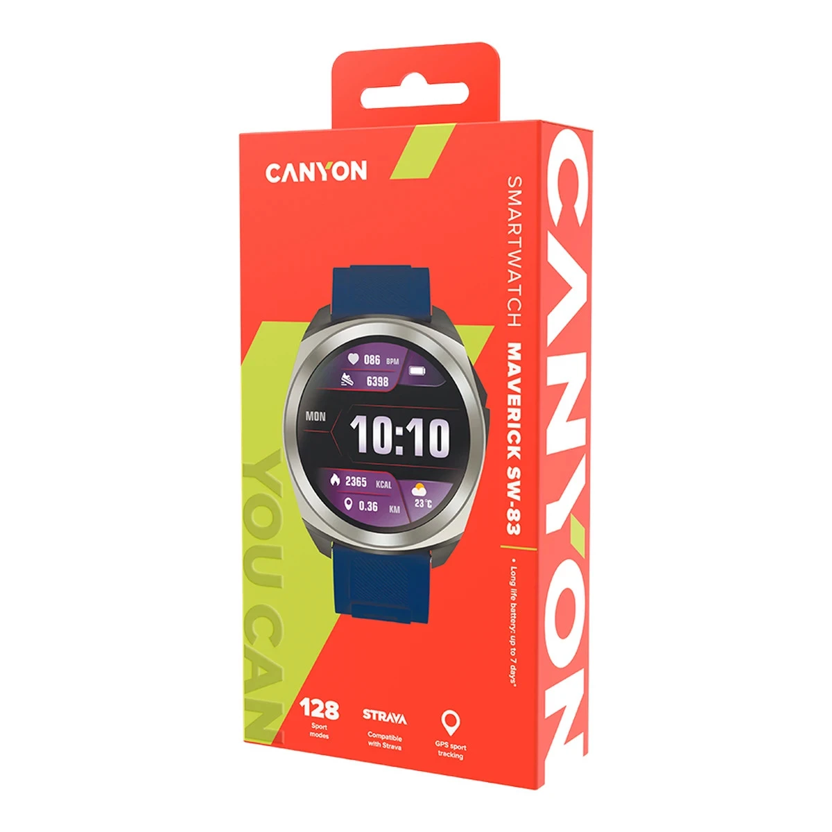 CANYON smart watch Maveric SW-83 GPS Silver Blue