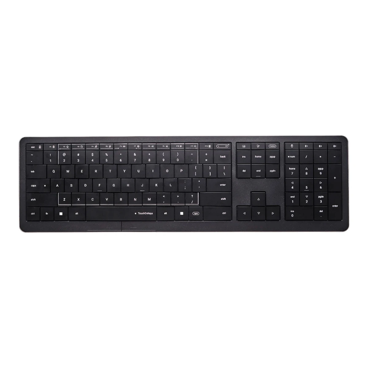 CLEVETURA CLVX 1 Touch-On-Keys AI Wireless Keyboard, ANSI US Windows Layout, Scissor Switches, Aluminum Chassis, Interactive RGB, Windows/Linux/MacOS support