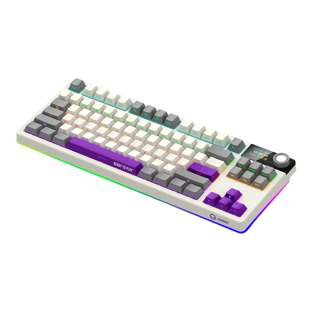LORGAR KBP70TKLW, Wireless TKL Mechanical Gaming Keyboard Pro, Beige, EN layout