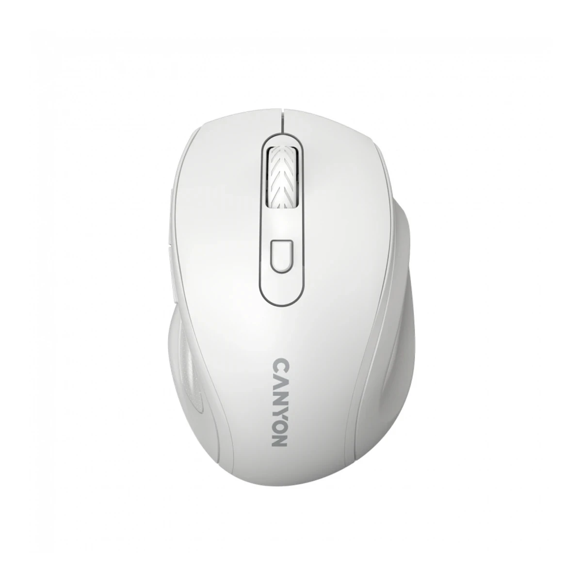 Canyon 6 buttons wireless 2.4Ghz mouse, MX8650A Sensor, DPI up to 1600,Injection case, 3 M life times left and right switches, 2xAAA battery, ABS material, Size: 105x71x40mm, Weight: 59g, white