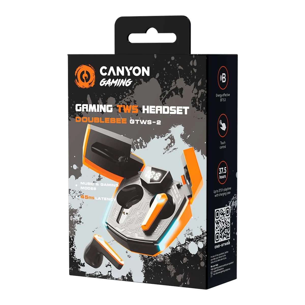 CANYON headset Doublebee GTWS-2 Gaming Orange