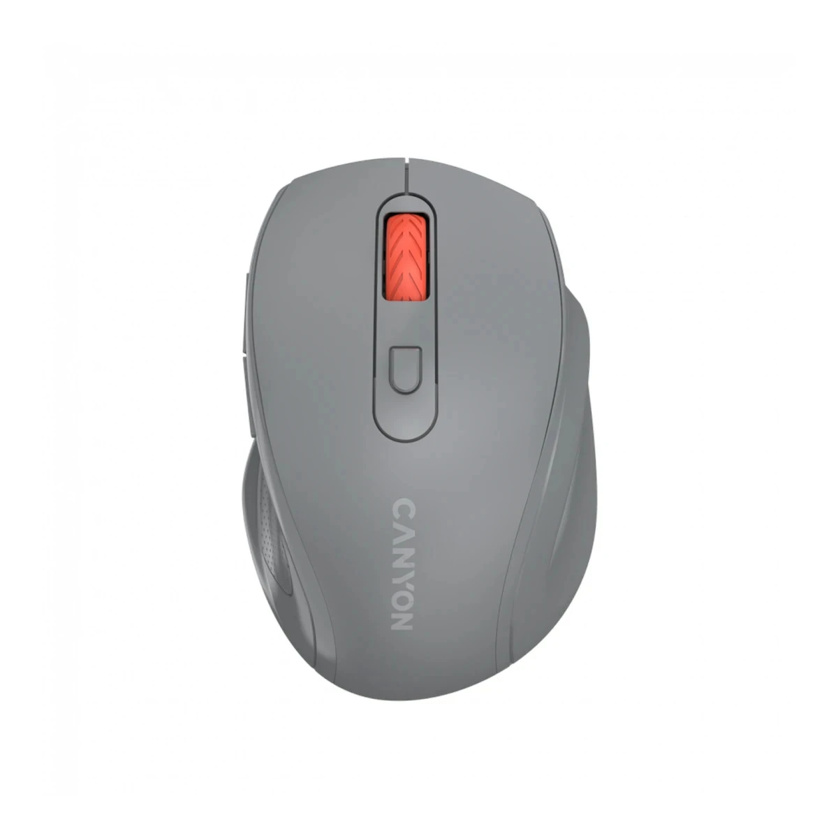 Canyon 6 buttons wireless 2.4Ghz mouse, MX8650A Sensor, DPI up to 1600,Injection case, 3 M life times left and right switches, 2xAAA battery, ABS material. Size: 105x71x40mm, Weight: 59g, Dark grey