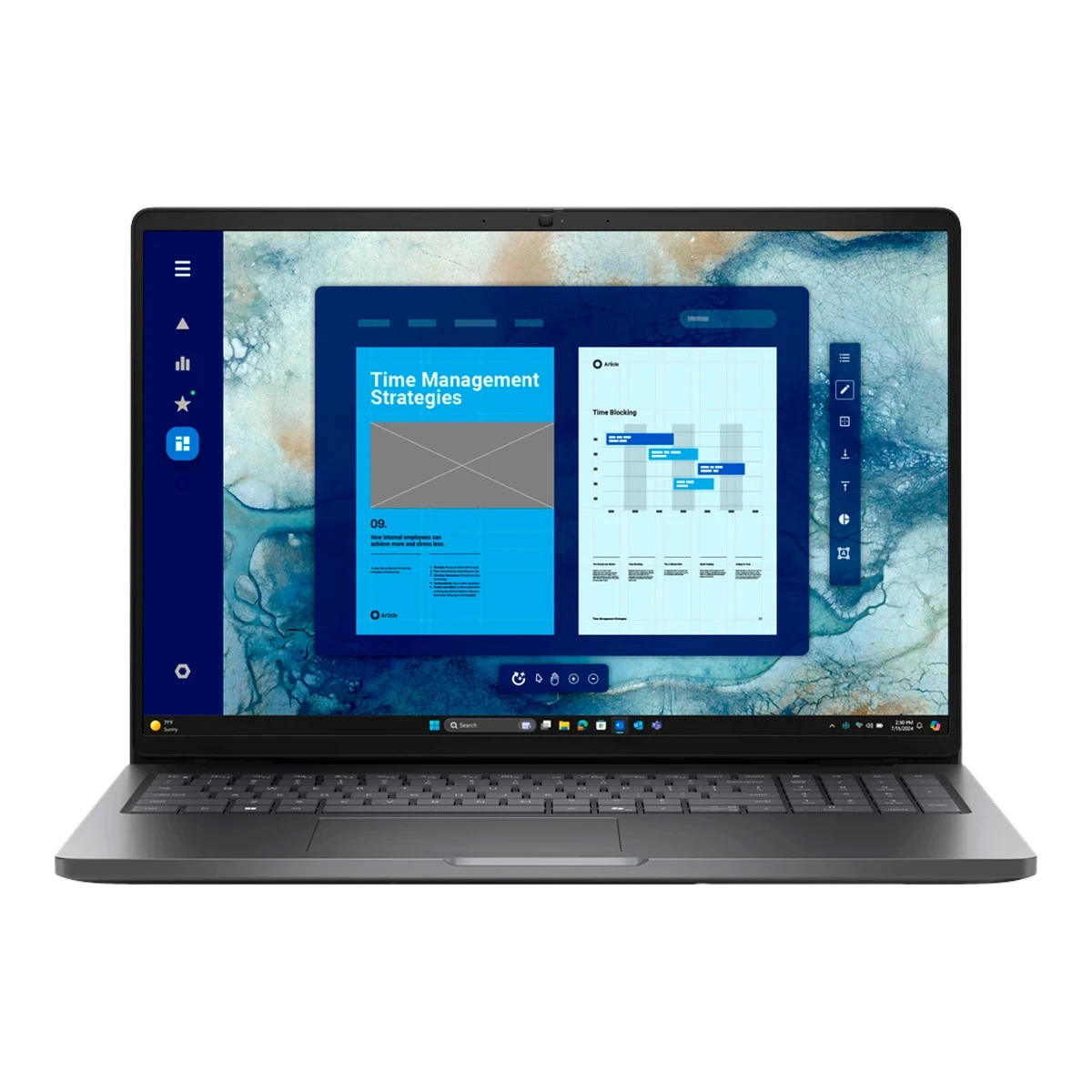 Dell Pro 16 PC16250, 16" FHD+ (1920x1200), Intel Core 5 120U, 1x 16GB DDR5, M.2 512GB SSD, Intg GPU, Wi-Fi 6E, BT 5.3, 2x USB 3.2, 1x USB-C 3.2, 1x USB-C THB 4, HDMI, RJ-45, FgrPr, Backlit KB, 55Wh, Ubuntu, 3Yr
