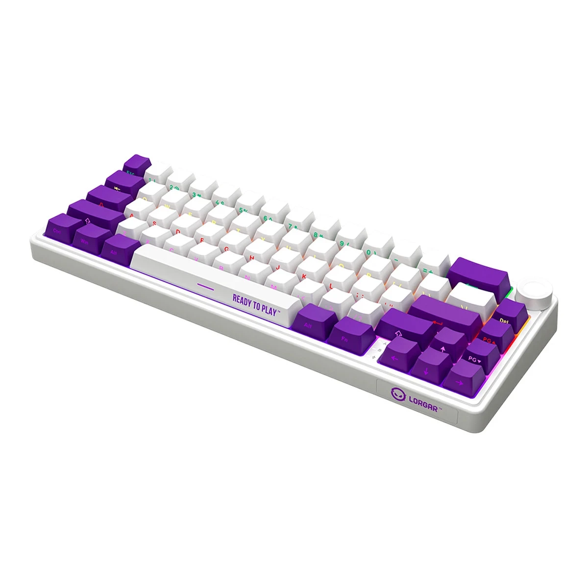 LORGAR KBP70MW, Wireless 65% Mechanical Gaming Keyboard Pro, White, EN layout
