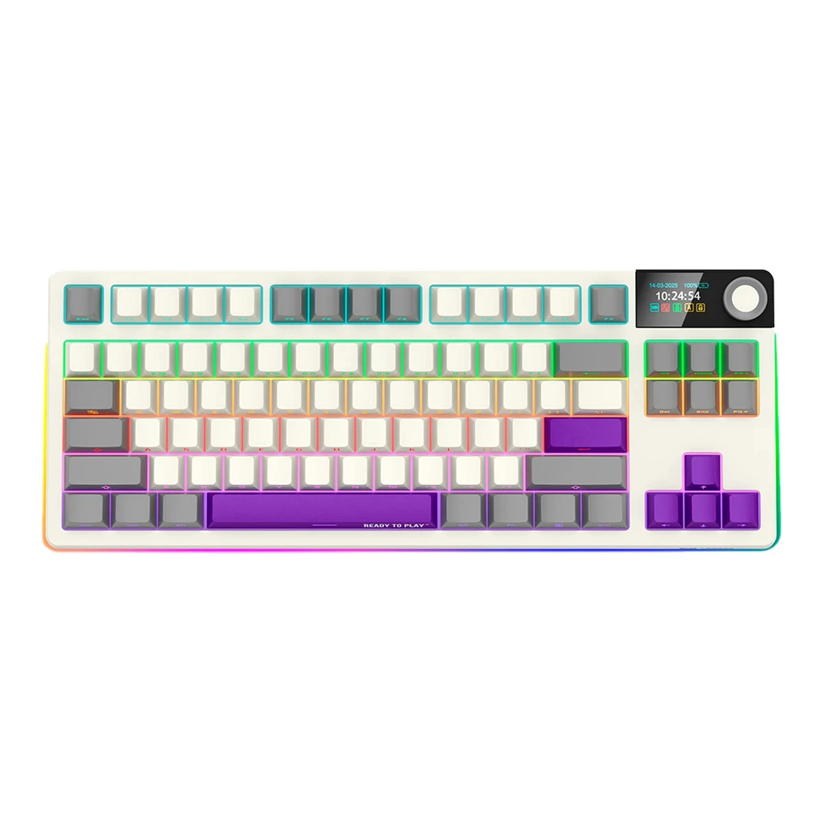 LORGAR KBP70TKLW, Wireless TKL Mechanical Gaming Keyboard Pro, Beige, EN layout