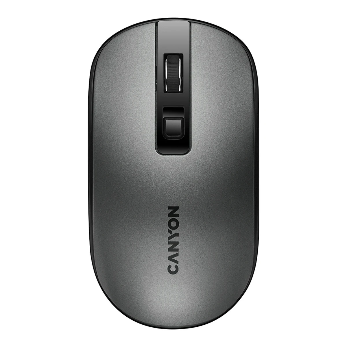 CANYON MW-18, 2.4GHz Wireless Rechargeable Mouse with Pixart sensor, 4keys, Silent switch for right/left keys,DPI: 800/1200/1600, Max. usage 50 hours for one time full charged, 300mAh Li-poly battery, Dark grey, cable length 0.6m, 116.4*63.3*32.3mm, 0.075kg