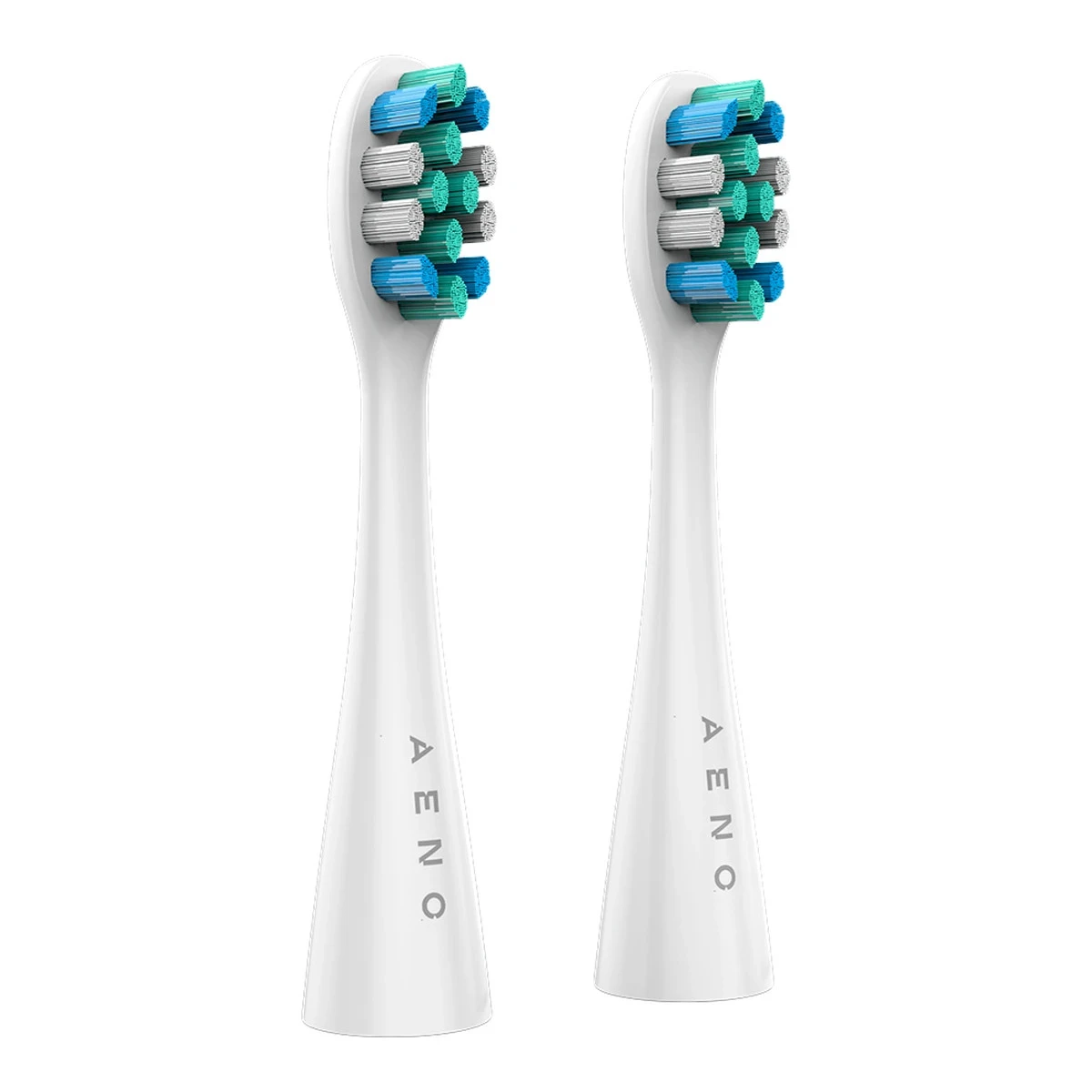 AENO Replacement toothbrush heads, White, Dupont bristles, 2pcs in set (for ADB0007/ADB0008)