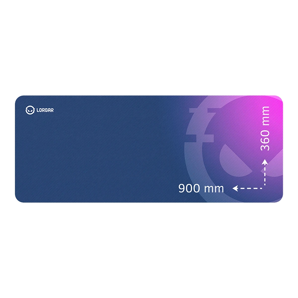 Lorgar Main 139, Gaming mouse pad, High-speed surface, Purple anti-slip rubber base, size: 900mm x 360mm x 3mm, weight 0.6kg