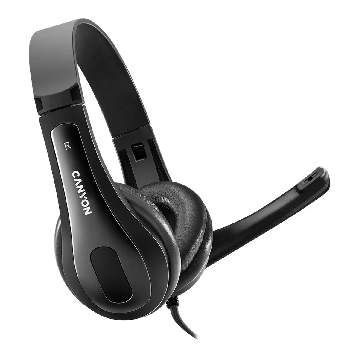 CANYON PC headset CHSU-1 PC Mic USB 2m Black