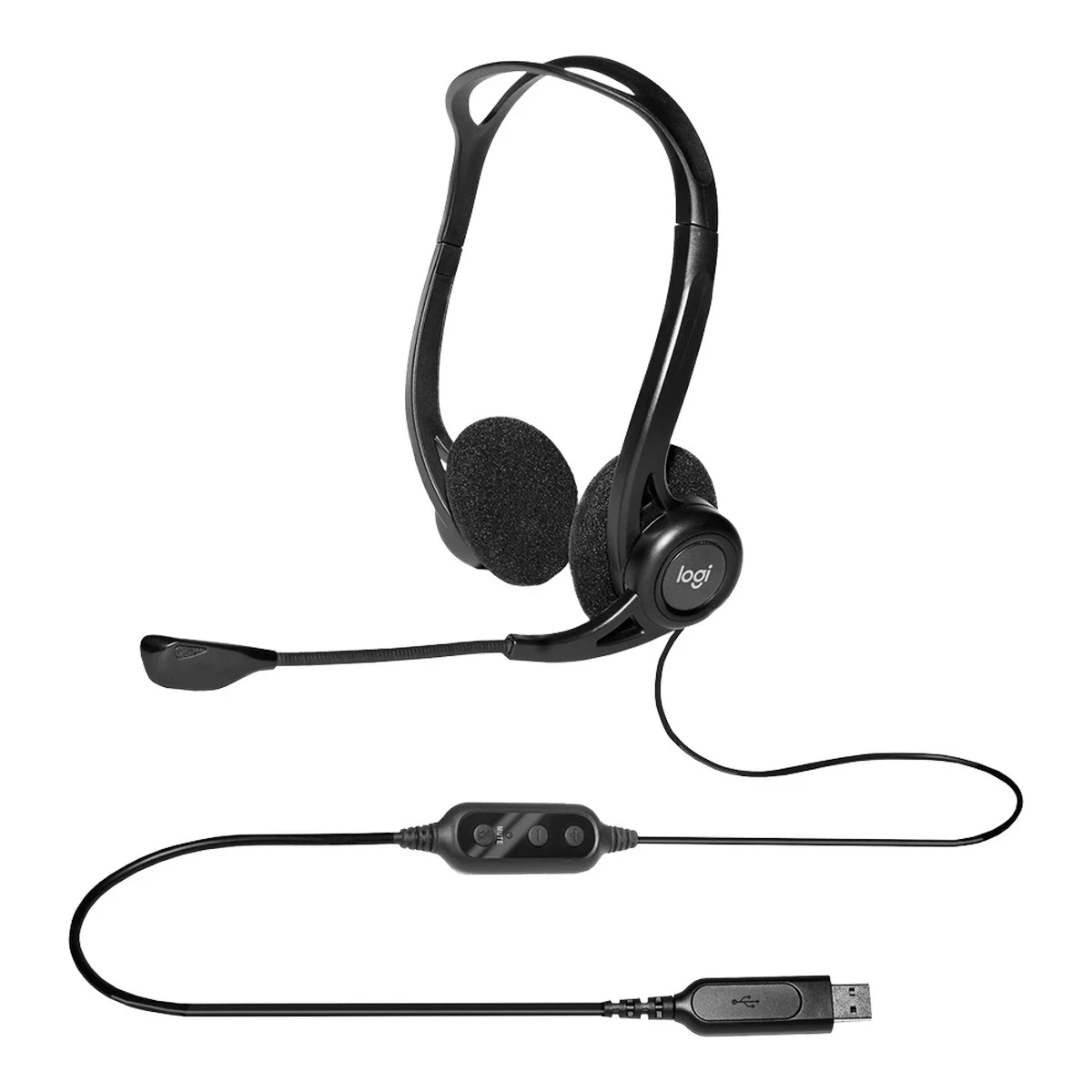 LOGITECH PC960 Corded Stereo Headset BLACK - USB