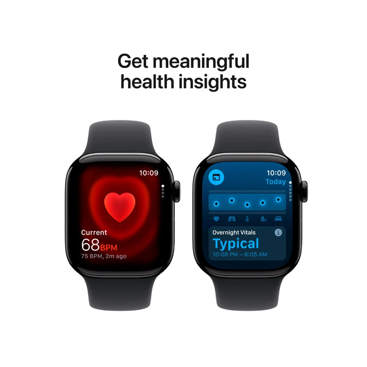 Apple Watch Series 11 GPS 42mm Jet Black Aluminium Case with Black Sport Band - S/M,Model A3331