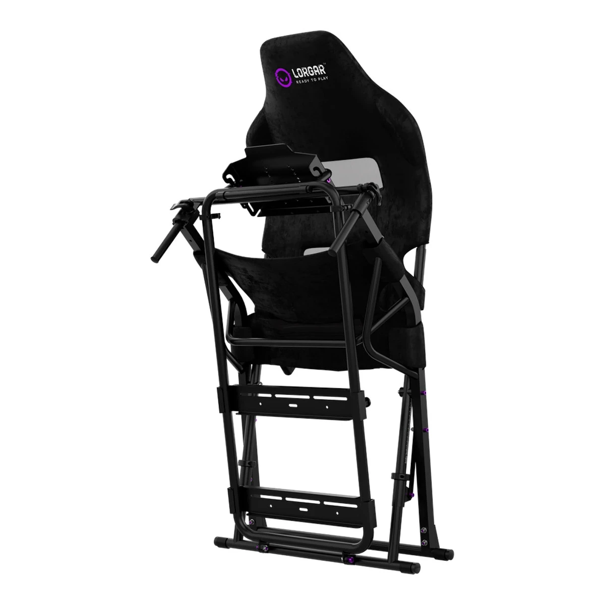 LORGAR FLEX RAF1, Sim Racing Cockpit Advanced, Foldable, 150x72x113 cm-playing, 38x72x126cm-folded, Black