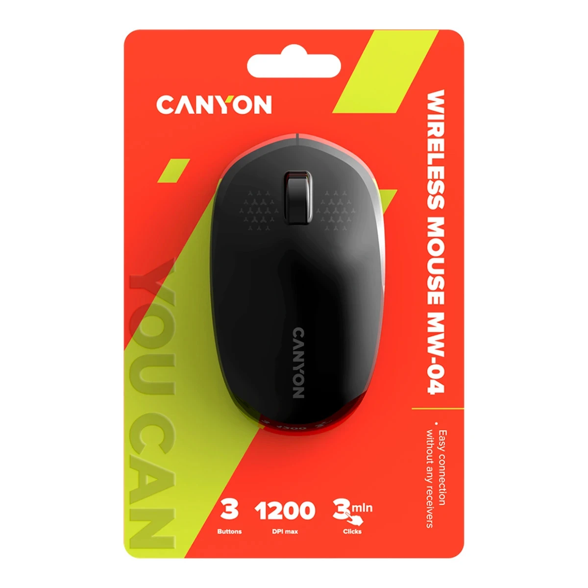 CANYON mouse MW-04 3buttons BT Wireless Black