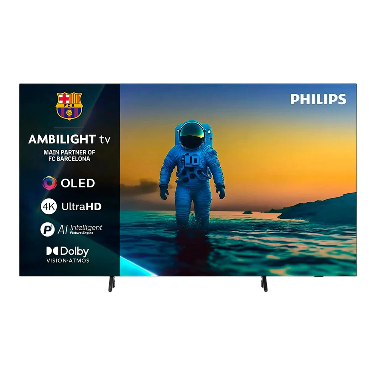 Philips 77OLED820/12 4K OLED GOOGLE TV, 3-side AMBILIGHT, 144 Hz, Procesor P5 AI Perfect, 194 cm (77"), Dolby Vision and Dolby Atmos