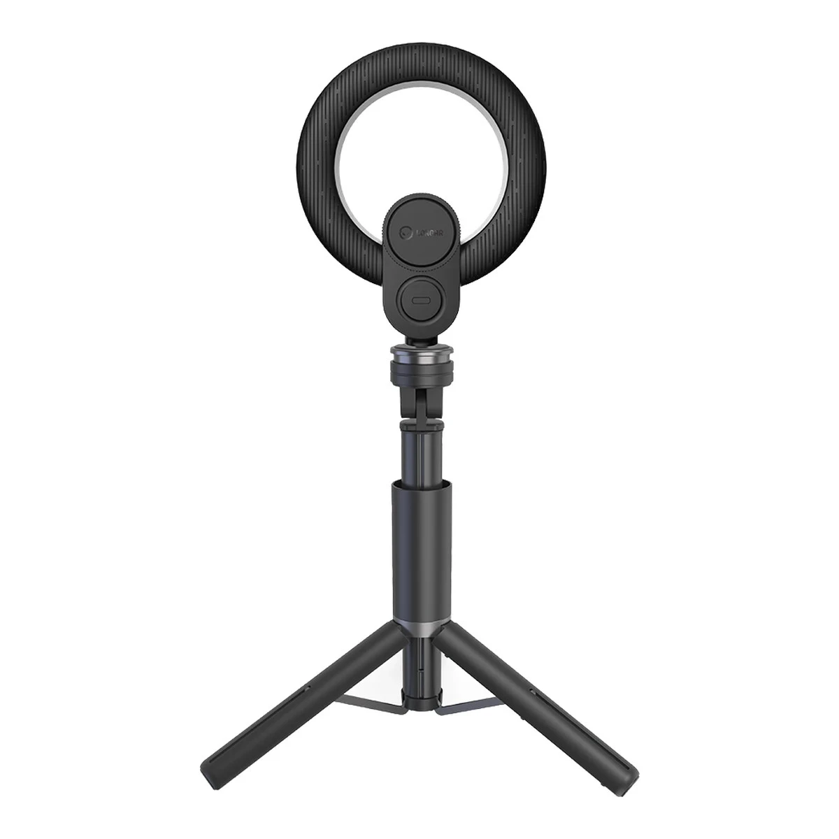LORGAR Circulus 910, Streaming web camera, 5MP 2592X1944 max resolution, up to 60fps, 1/2.8", Sony STARVIS CMOS image sensor, full glass lens, 5.5'' built-in ring light (1700-14 000K), foldable tripod, auto focus, dual microphones with AI noise reduction, USB Type C, size: 470*133*115mm, 0.525kg, black+white