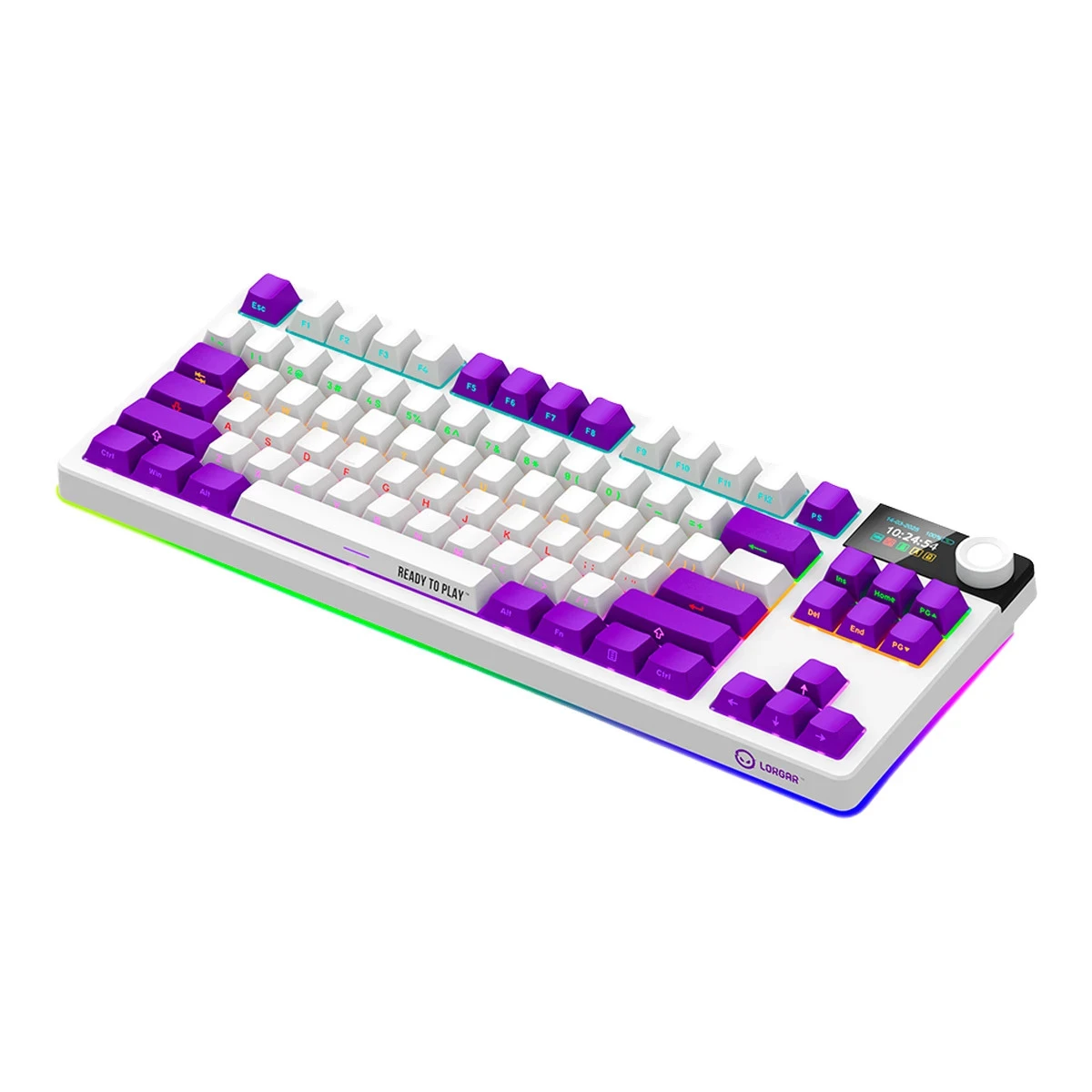 LORGAR KBP70TKLW, Wireless TKL Mechanical Gaming Keyboard Pro, White, EN layout