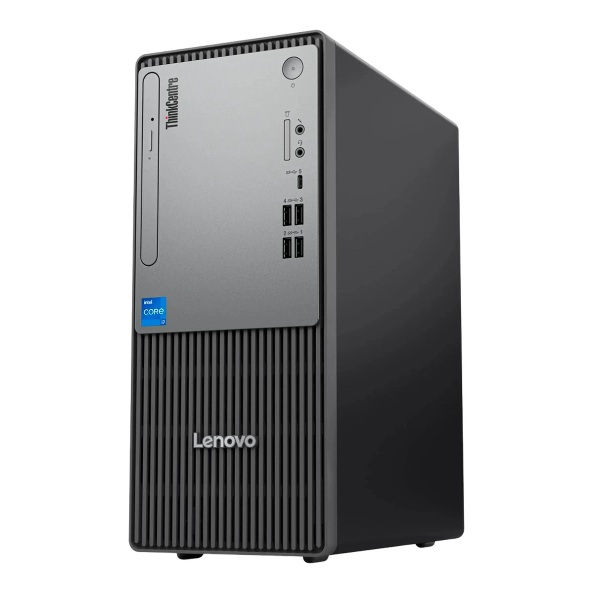 Lenovo ThinkCentre NEO 50 Tower, Intel Core i3-14100, 1x8GB DDR5-4800, 512GB SSD PCIe, DVD+RW, 3-in-1, 4xUSB 3.2, 1x USB 3.2 Type-C, 4x USB 2.0, VGA, DP, HDMI, Serial, RJ45 GbE, CIS, Speaker, USB KB/Mouse,180W 85%, No OS, 5Yr