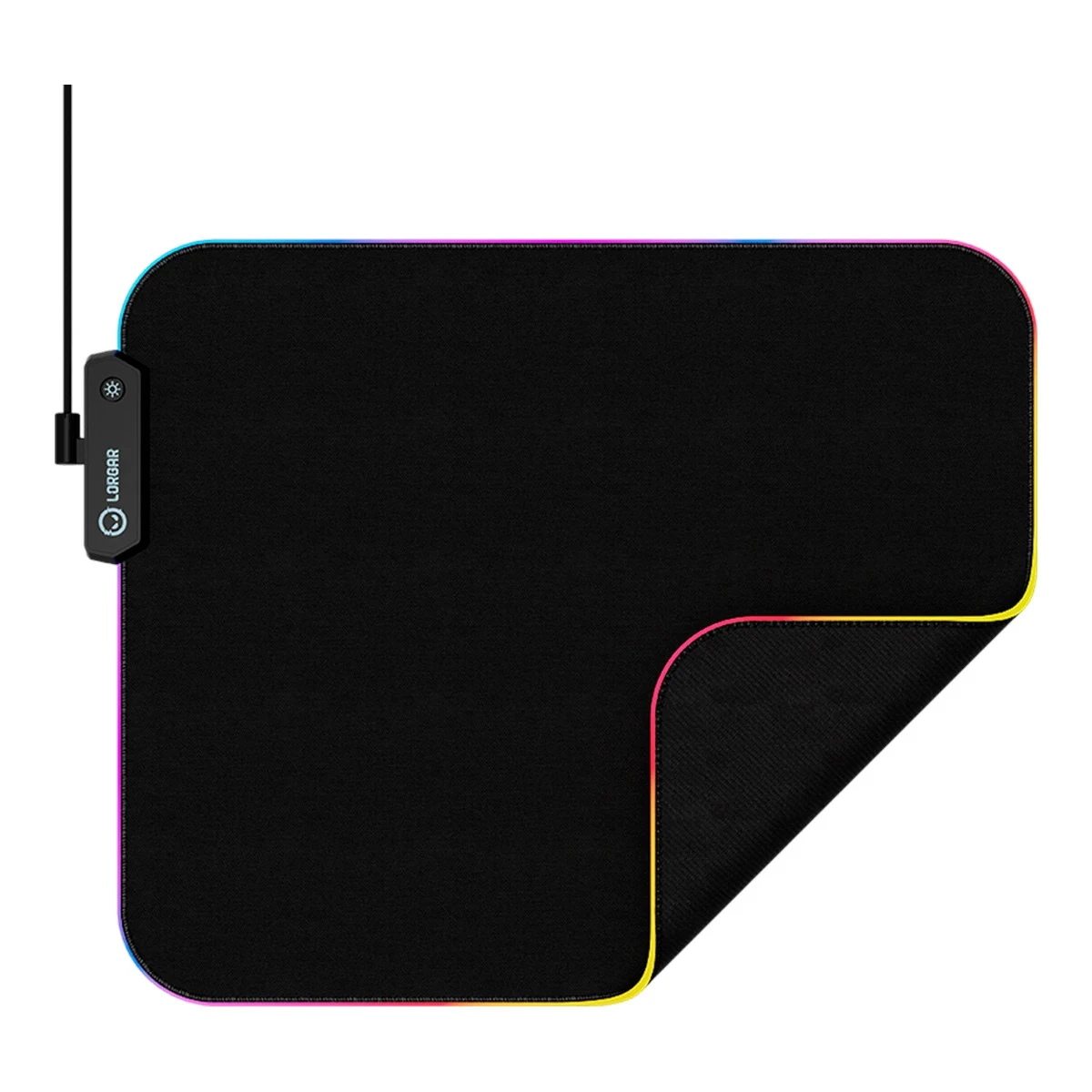 Lorgar Steller 913, Gaming mouse pad, High-speed surface, anti-slip rubber base, RGB backlight, USB connection, Lorgar WP Gameware support, size: 360mm x 300mm x 3mm, weight 0.250kg
