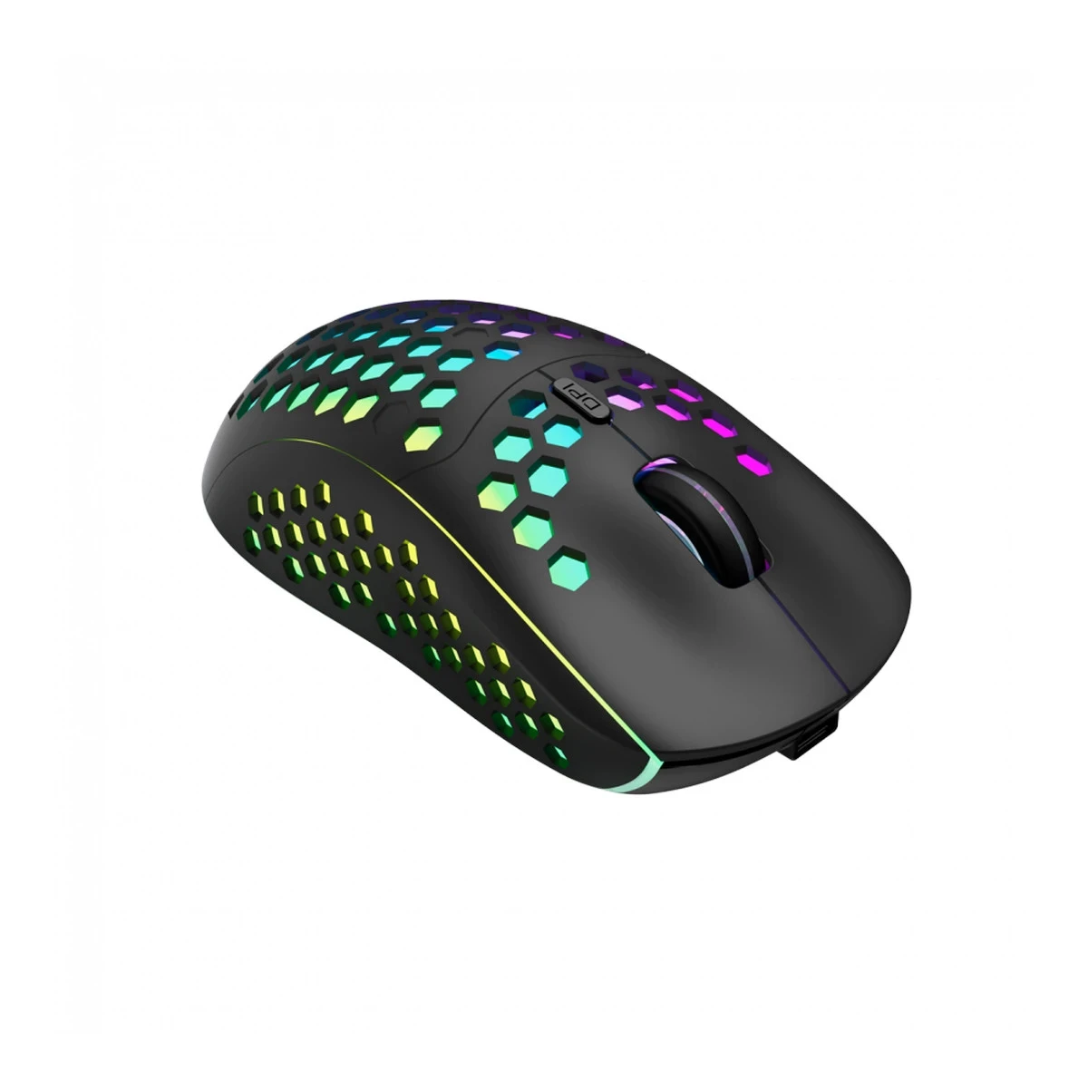 Canyon 7keys Gaming 2.4G wireless mouse, KA8 sensor, DPI up to 1600, rubber coating on panel, Huano 1million switch, 45cm PVC cable, ABS material. 400mAh battery, size: 125.8*63.7*41mm, weight: 95g, Black