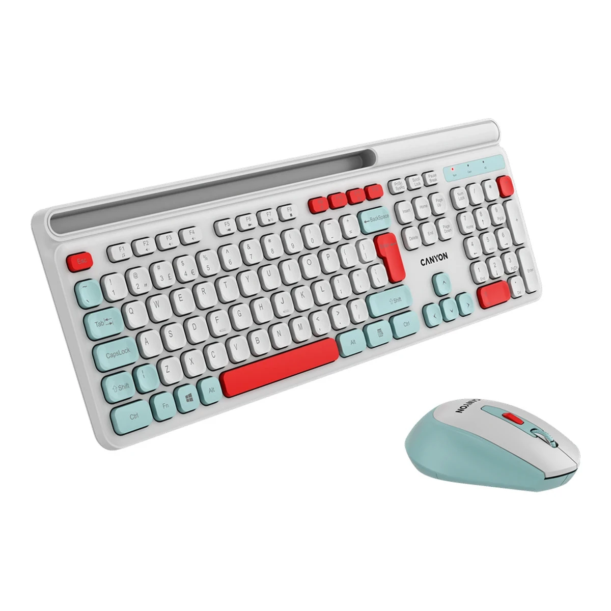 CANYON HSET-W5 EN Keyboard+Mouse AAA+AA Wireless White